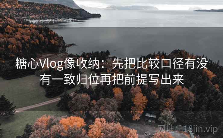 糖心Vlog像收纳：先把比较口径有没有一致归位再把前提写出来