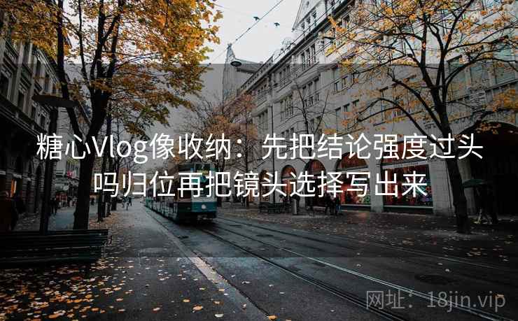 糖心Vlog像收纳：先把结论强度过头吗归位再把镜头选择写出来