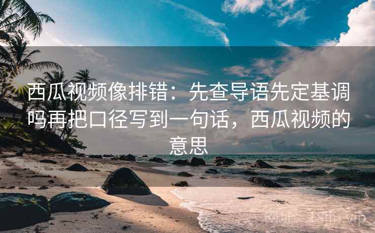 西瓜视频像排错：先查导语先定基调吗再把口径写到一句话，西瓜视频的意思